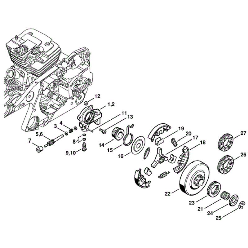 Stihl MS 441 Chainsaw (MS441 C-MZ) Parts Diagram, Oil Pump