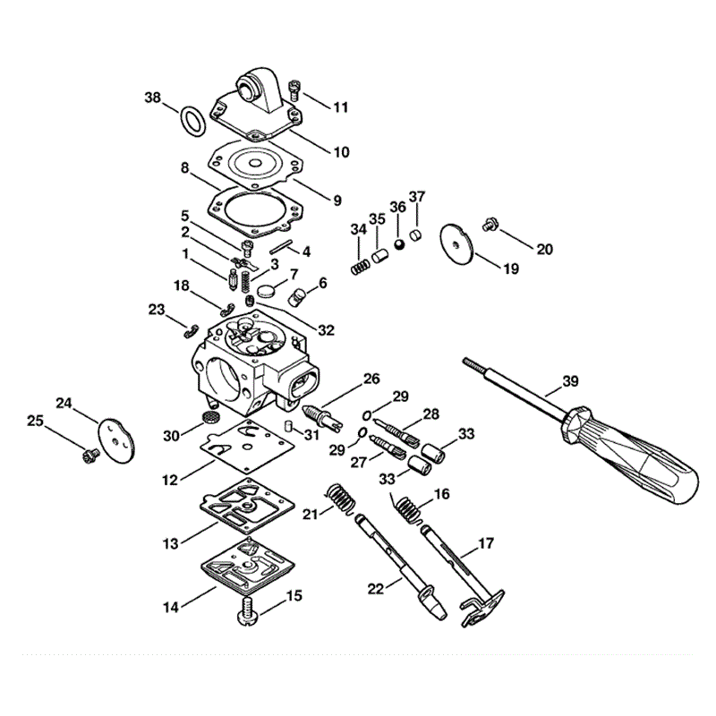 Stihl MS 280 Chainsaw (MS280 C-BQ) Parts Diagram, Carburetor HD-32