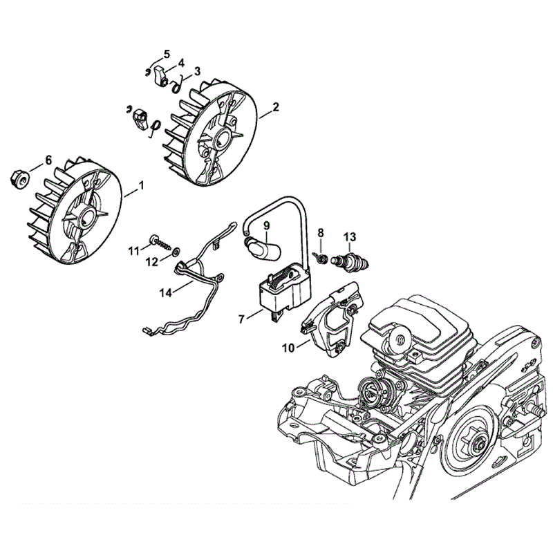 Stihl MS 251 Chainsaw (MS251 C-BEQ) Parts Diagram, Ignition system