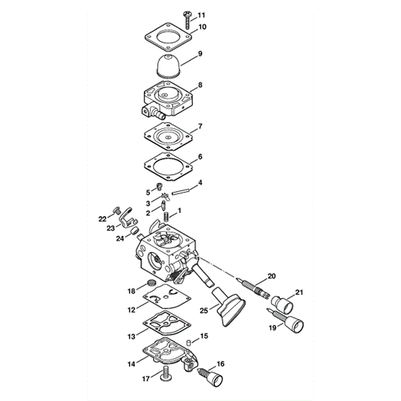 Stihl BG 86 C-E Blower (BG86C-E) Parts Diagram, Carburetor C1M-S141E