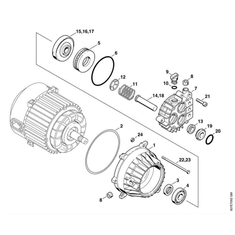 Stihl RE 106 KM Pressure Washer (RE 106 KM) Parts Diagram, B-Pump