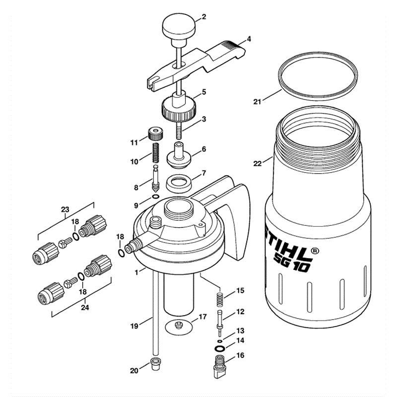 Stihl SG 10 Sprayer (SG10) Parts Diagram, Pump