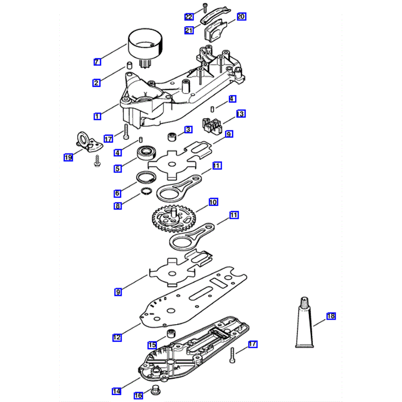 Stihl HS 81 R Petrol Hedgetrimmer (HS81R) Parts Diagram, Gear Head