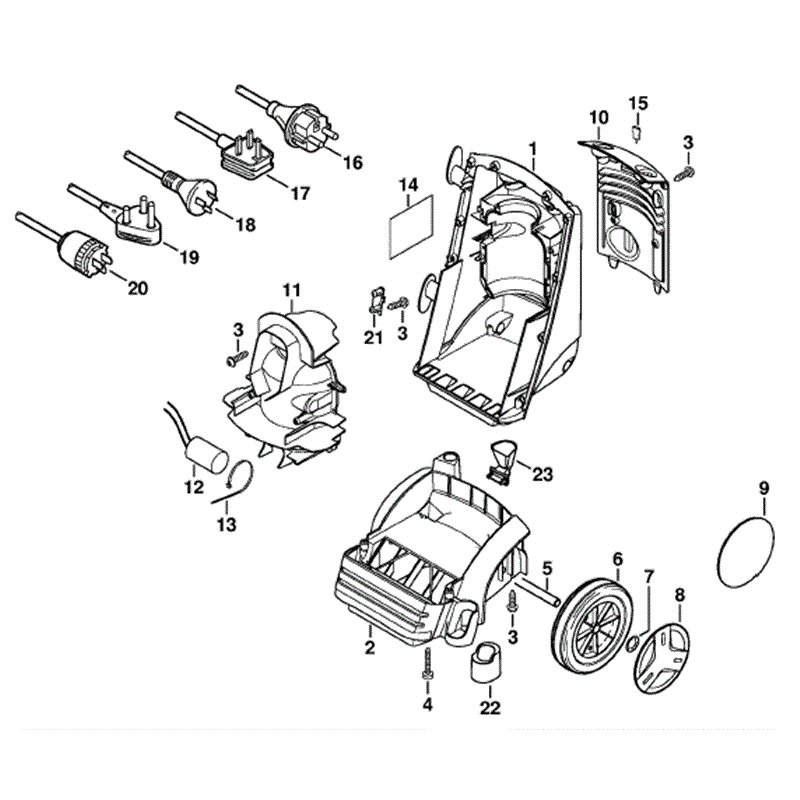 Stihl RE 117 Pressure Washer (RE 117) Parts Diagram, Chassis