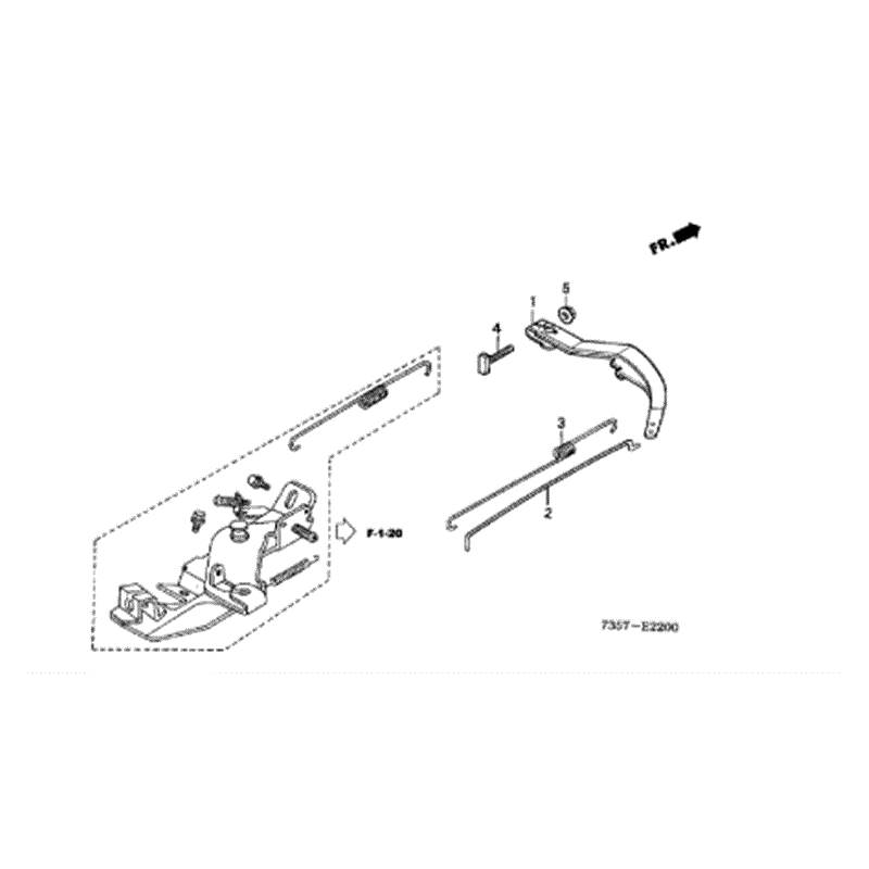Honda F720 Large Tiller (with tines)  (F720-DAE1) Parts Diagram, SPEED CONTROL