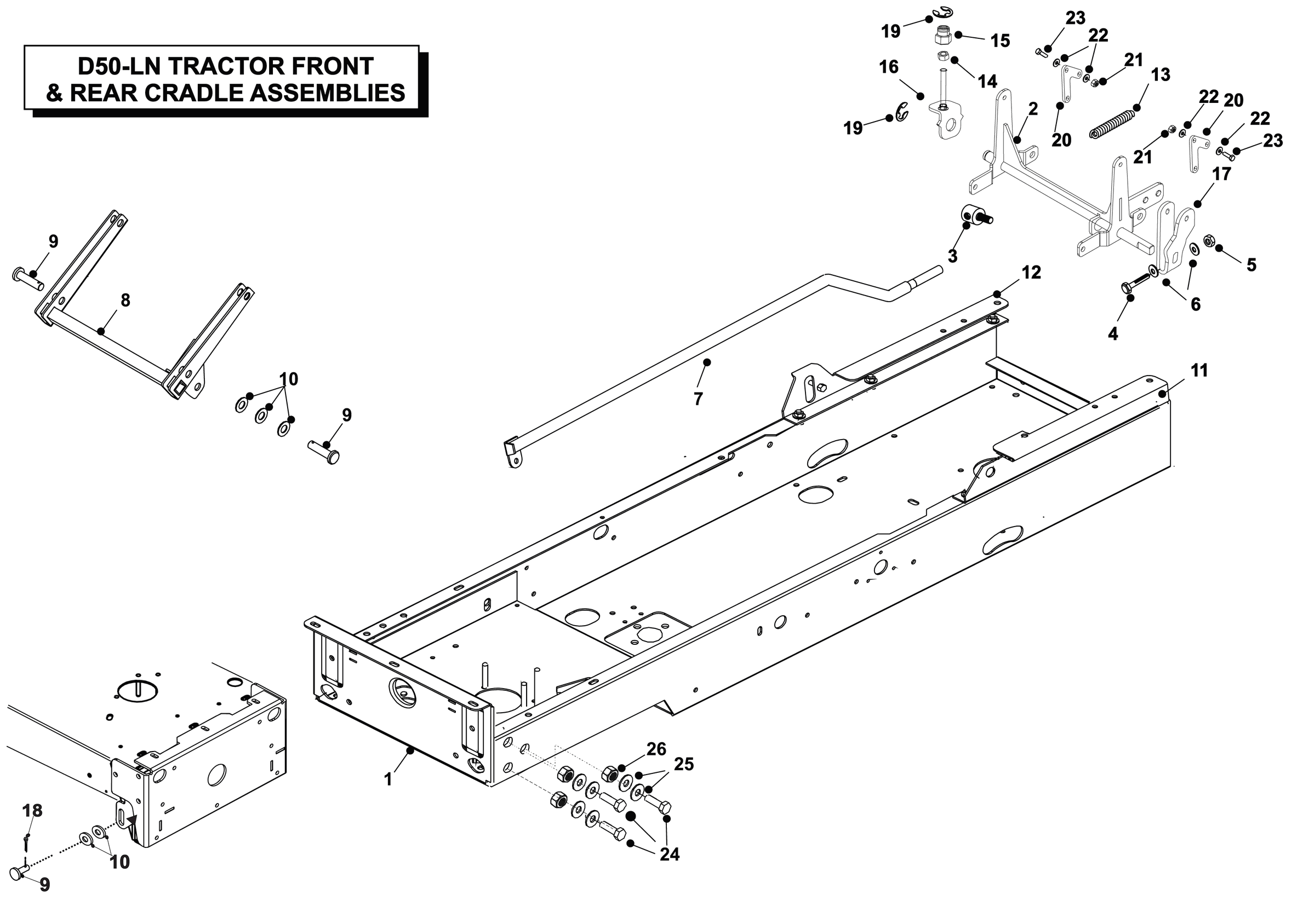 FRONT & REAR CRADLE ASSY