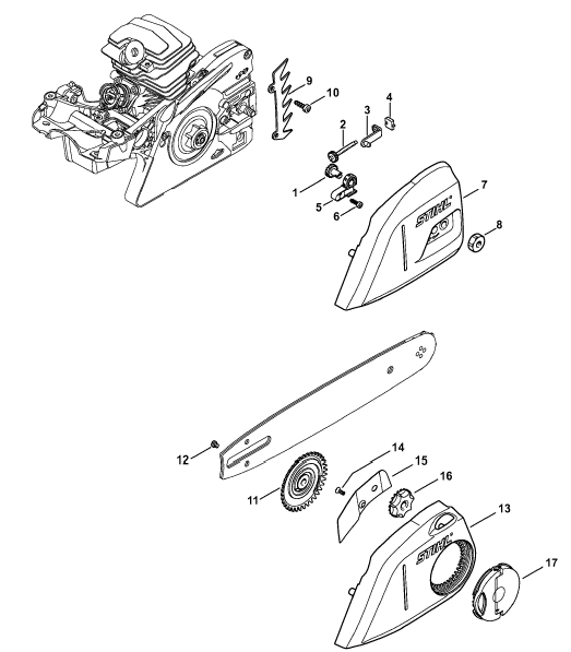 Chain Tensioner & Sproket Cover