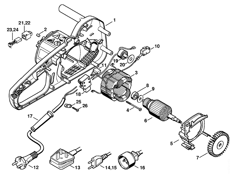 Electric motorGear housing