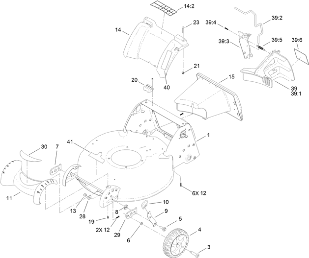 Housing	 Rear Cover and Front Axle Assembly