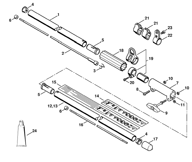 Drive tube assembly FS 85 T