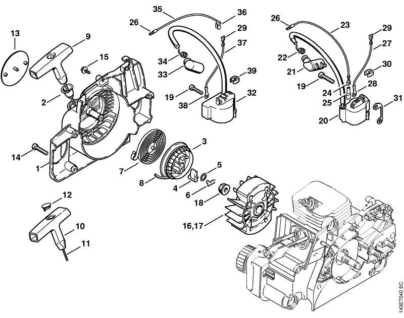 Rewind Housing/Ignition