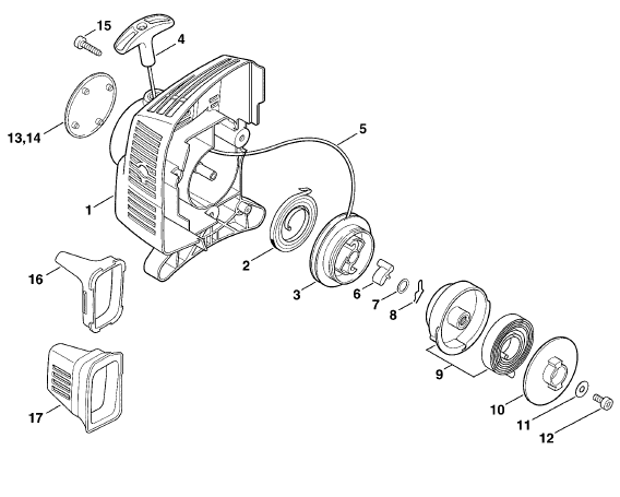 REWIND STARTER WITH ERGOSTART