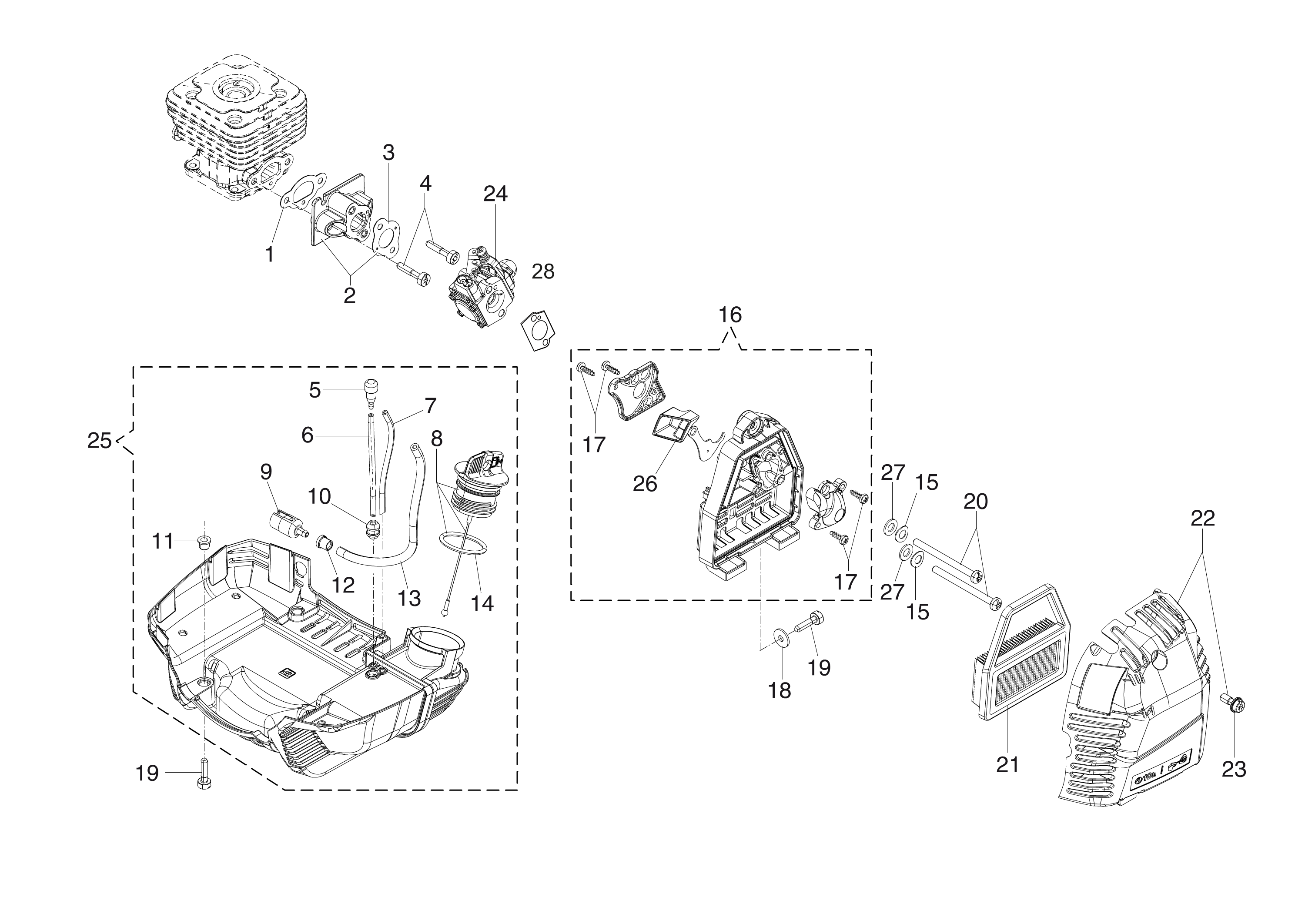 Tank and air filter