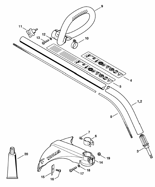 Drive tube assembly, Loop handle