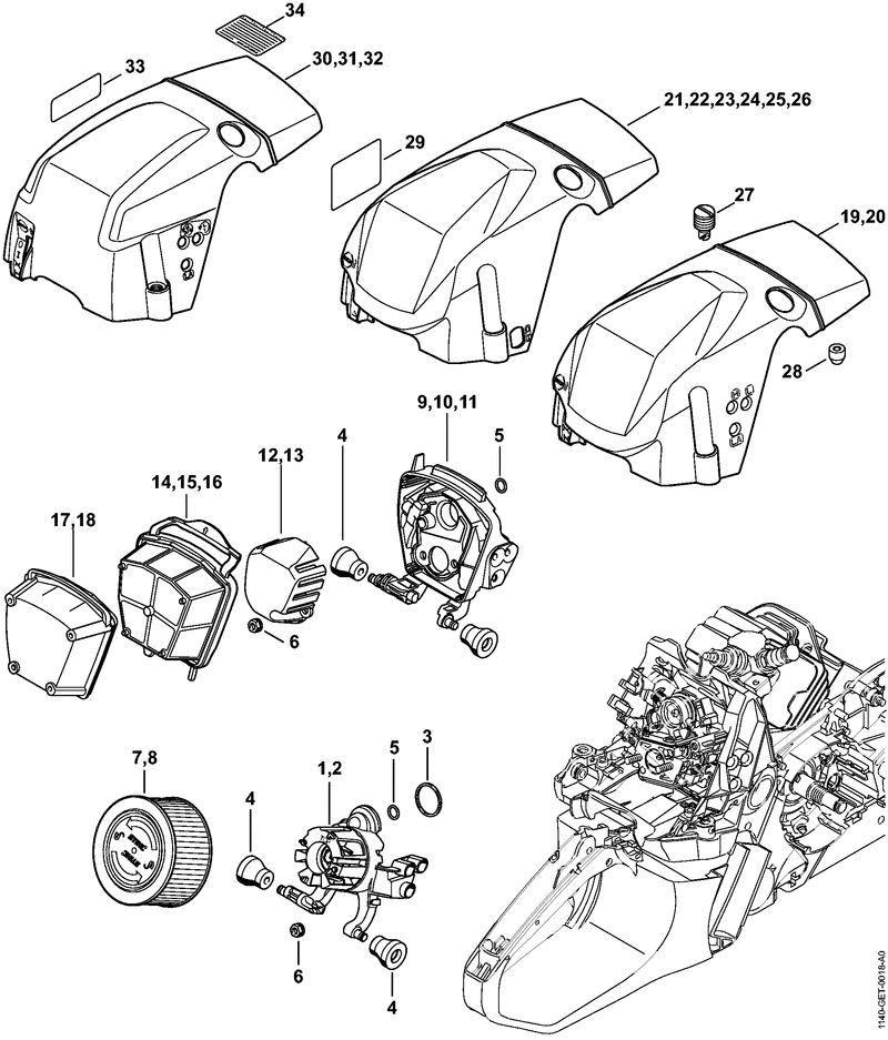 MS362CMQ-M AIR FILTER