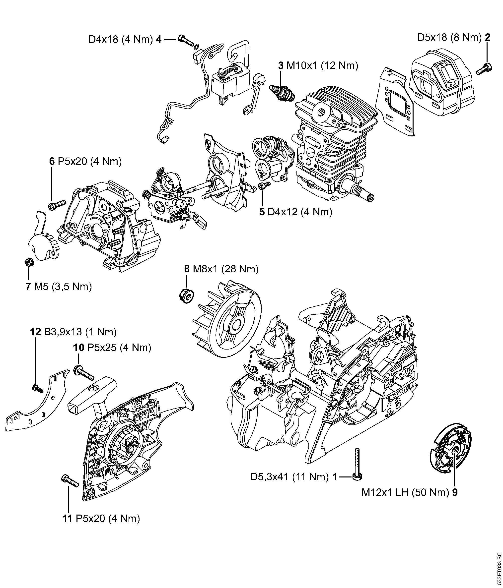 Tightening torques