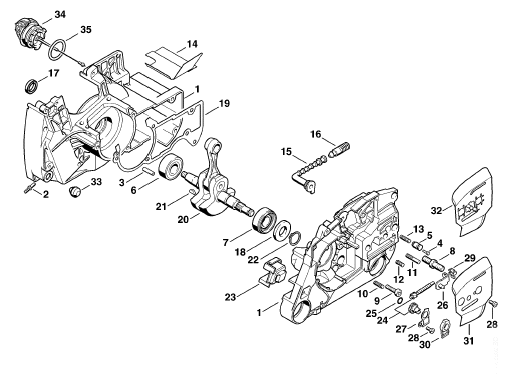 Crankcase - Crankshaft