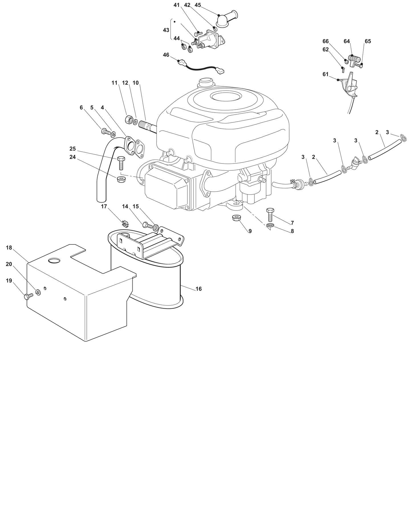 Engine B&S 11.5 -12.5 - 13.5 hp