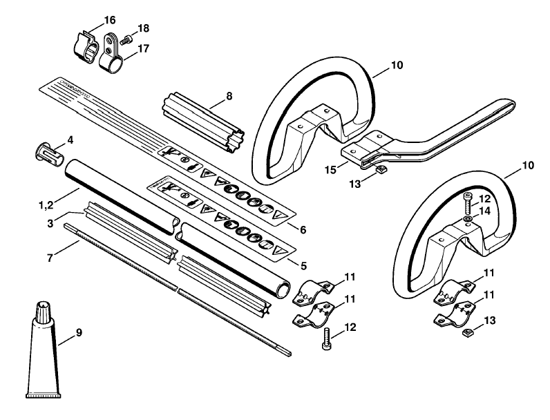 Drive tube assembly FS 55, Loop handle