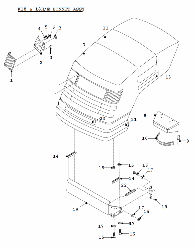 K18-K18HE Bonnet