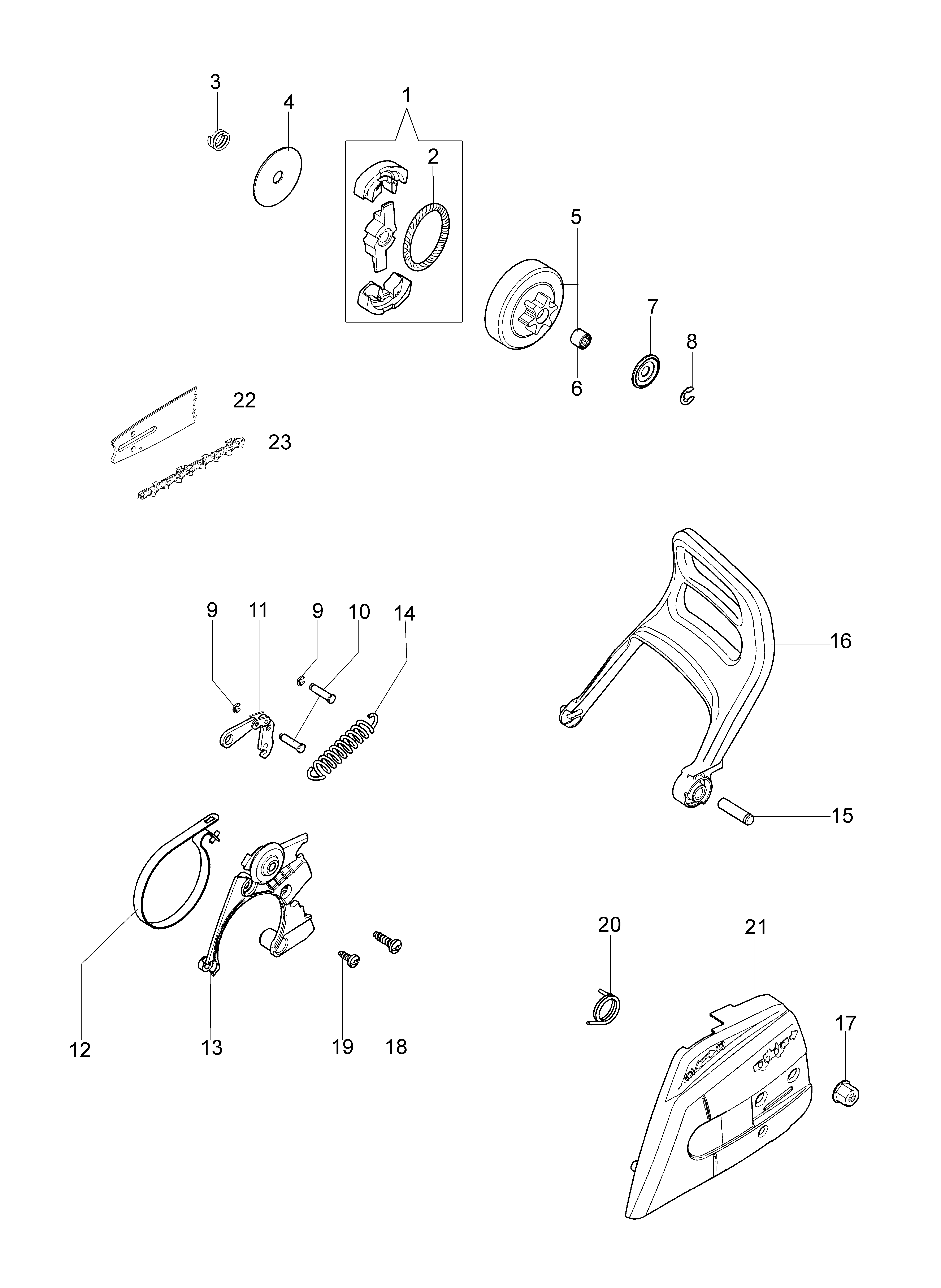 Chain cover and clutch