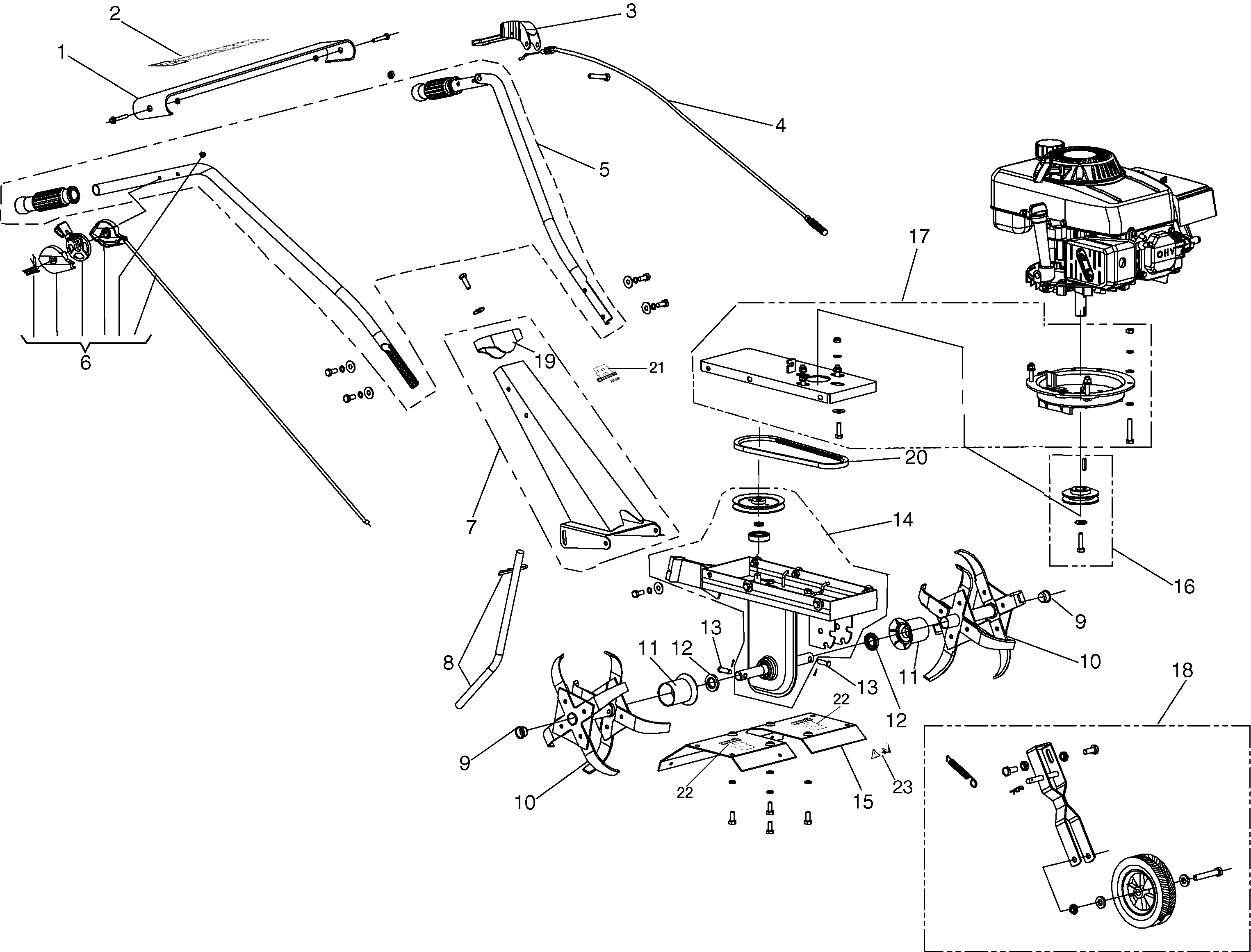 Complete illustrated part list