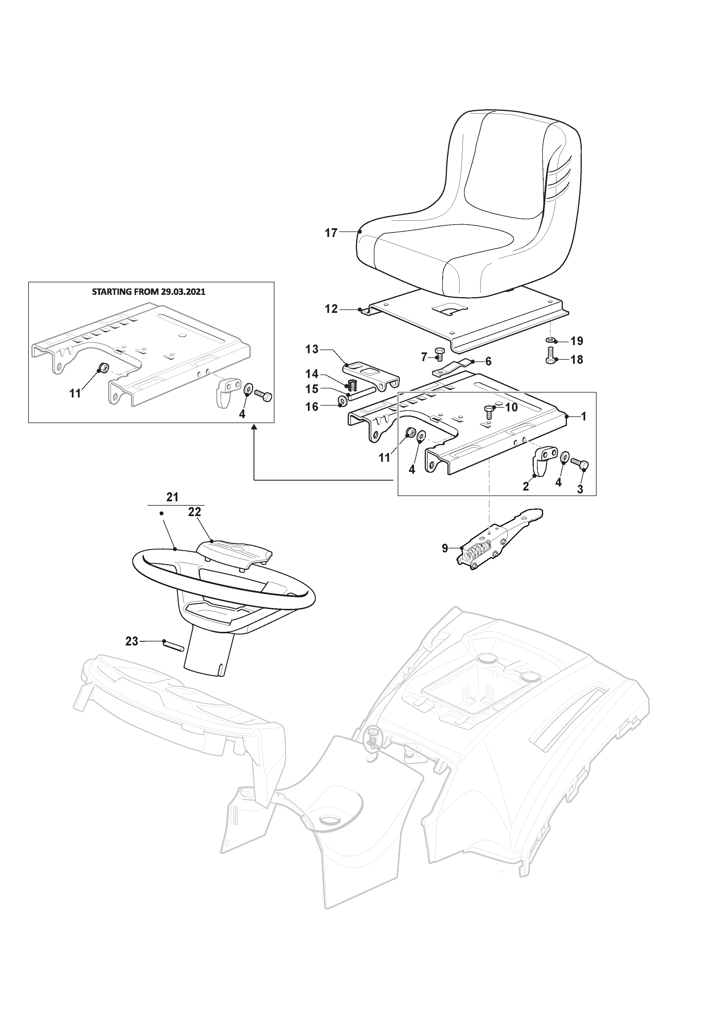 Seat & Steering Wheel