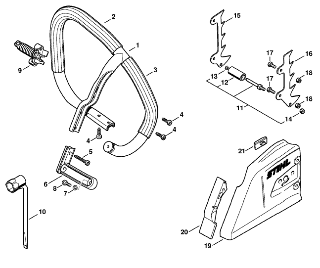 Set wrap around handlebar