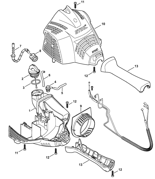 Engine housing (Bike handle)