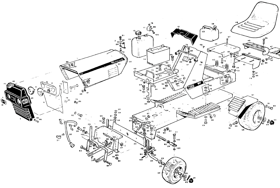Tractor chassis & upper body panels