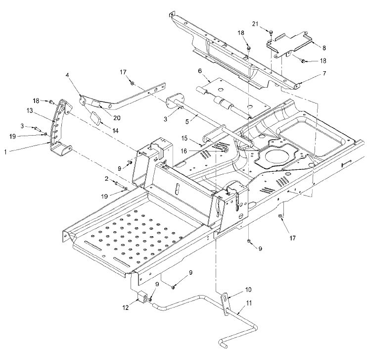 Deck Lift & Seat Support Assembly