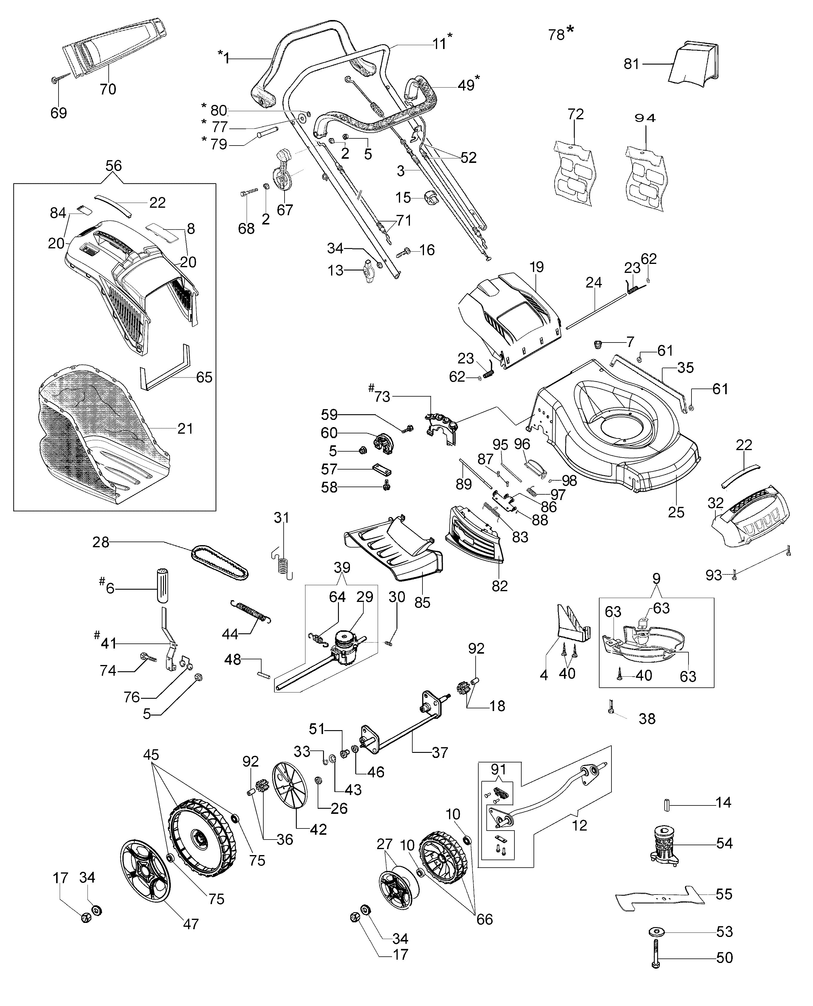 Illustrated parts list