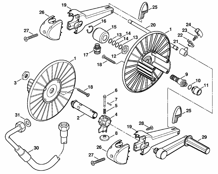Regulation valve block