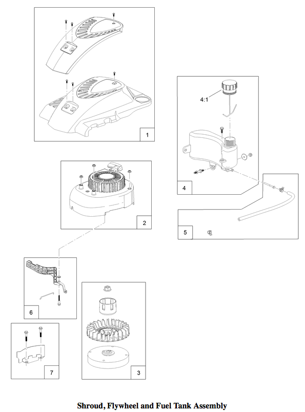 Shroud, Flywheel & Tank
