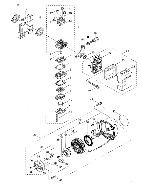 Carburetor- Recoil Starter