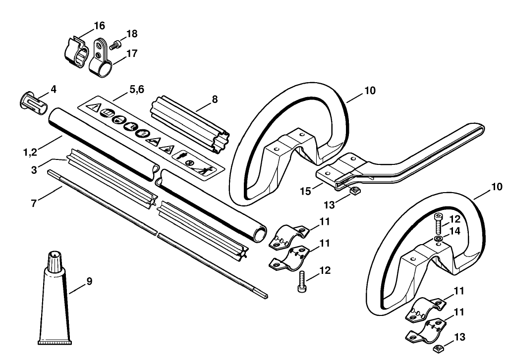 Drive tube assembly FS 55, Loop handle