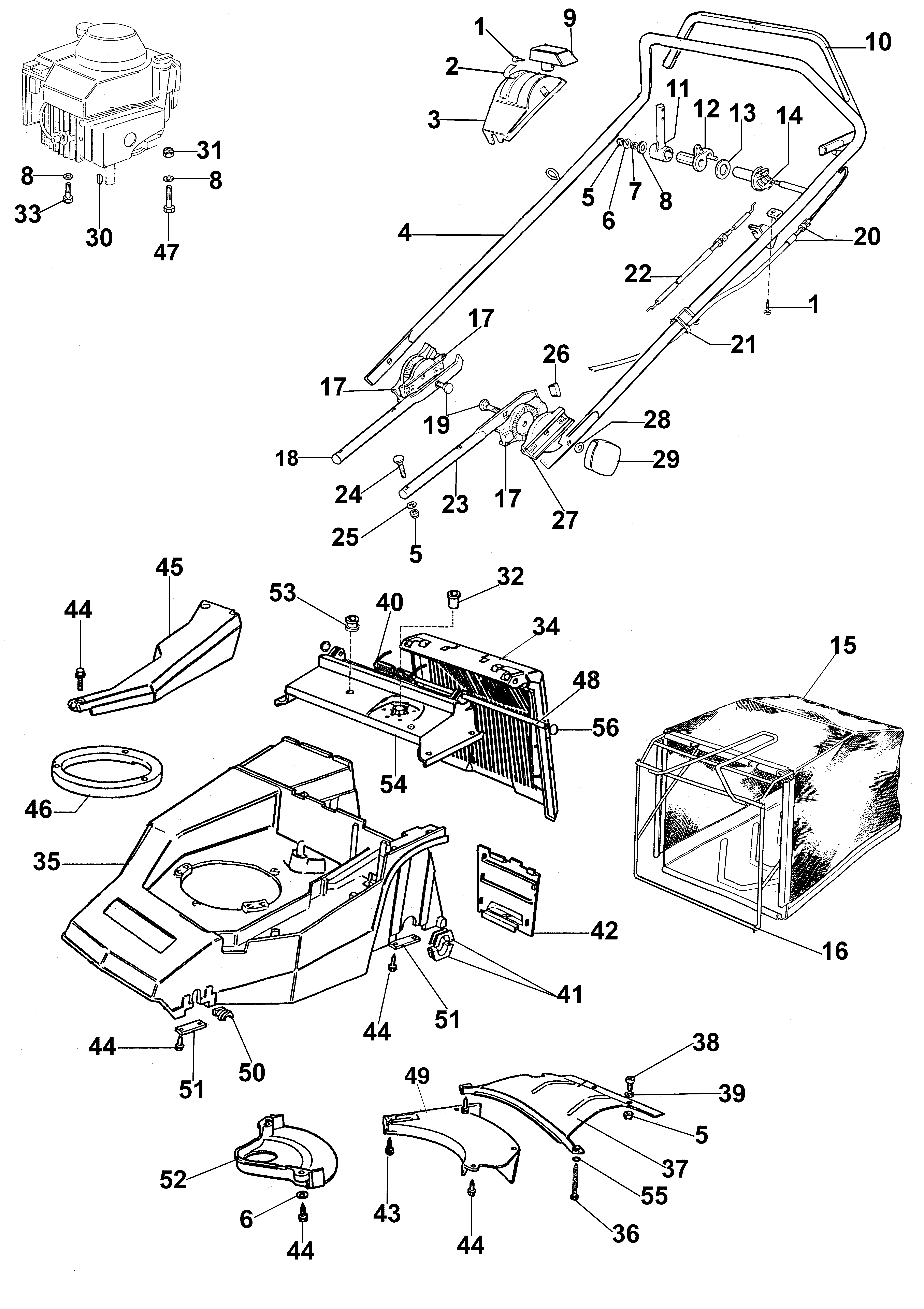 Handle and deck