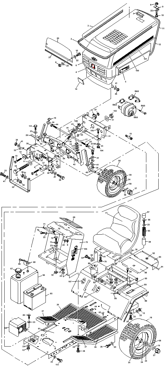 Tractor Chassis ad Upper Body Pannels