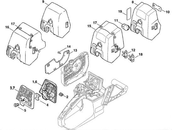 Air filter-Carburetor box cover