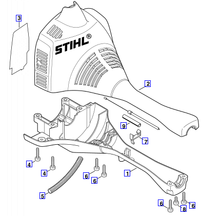 Engine Housing two handed handle bar