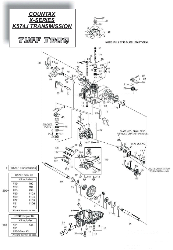 K574J Transmission Tuff Torq