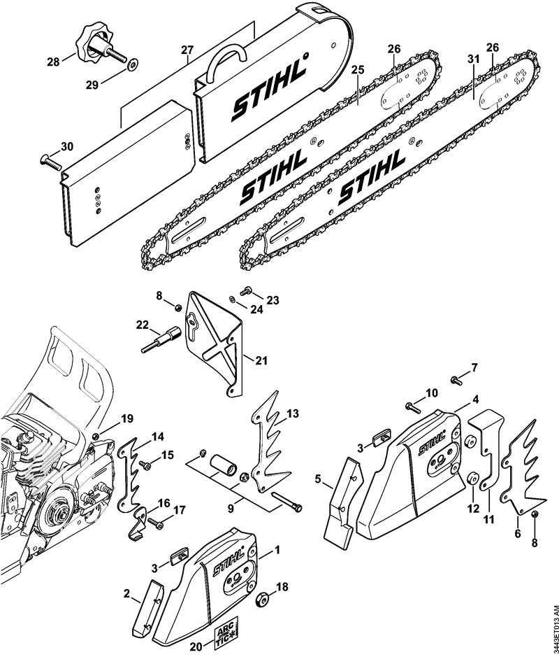 MS461-E SPROCKET COVER