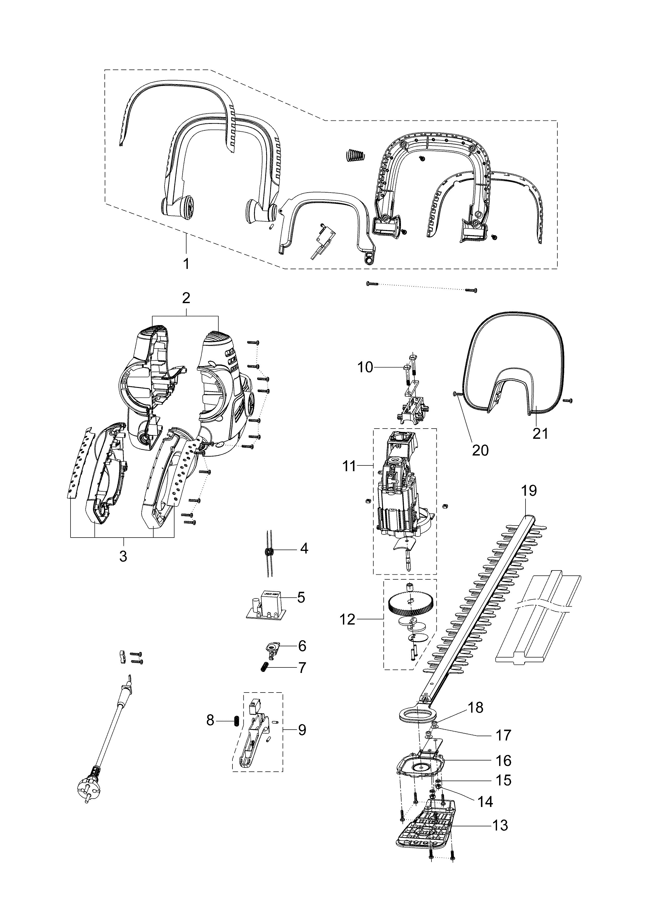 Complete illustrated parts list