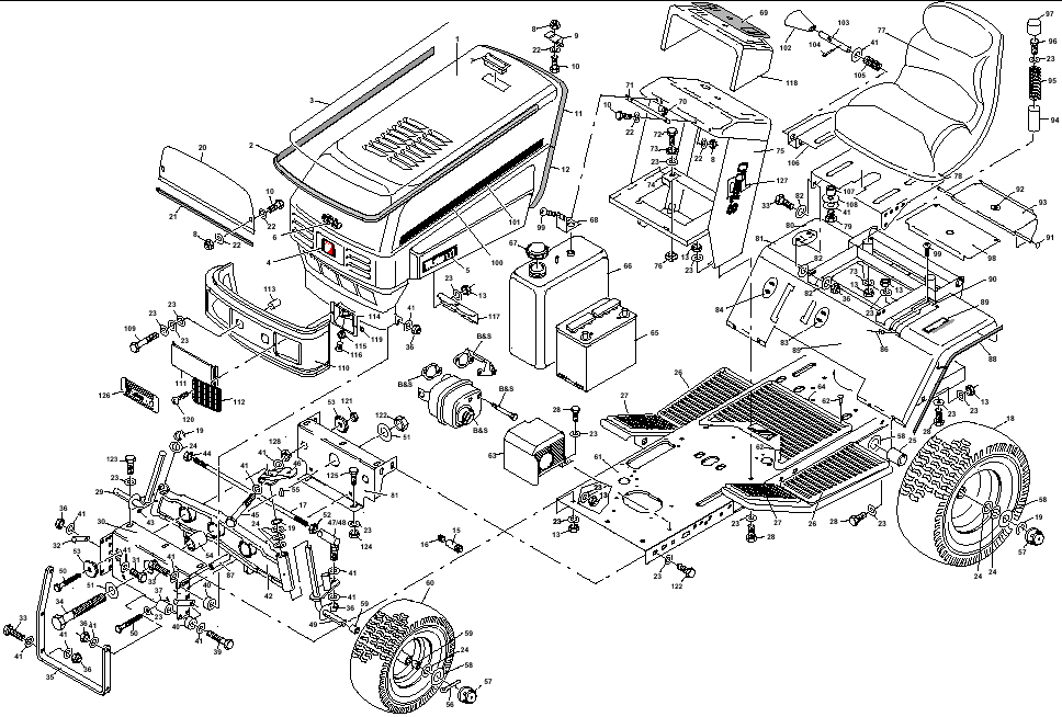 Tractor Chassis and Upper Body Panels