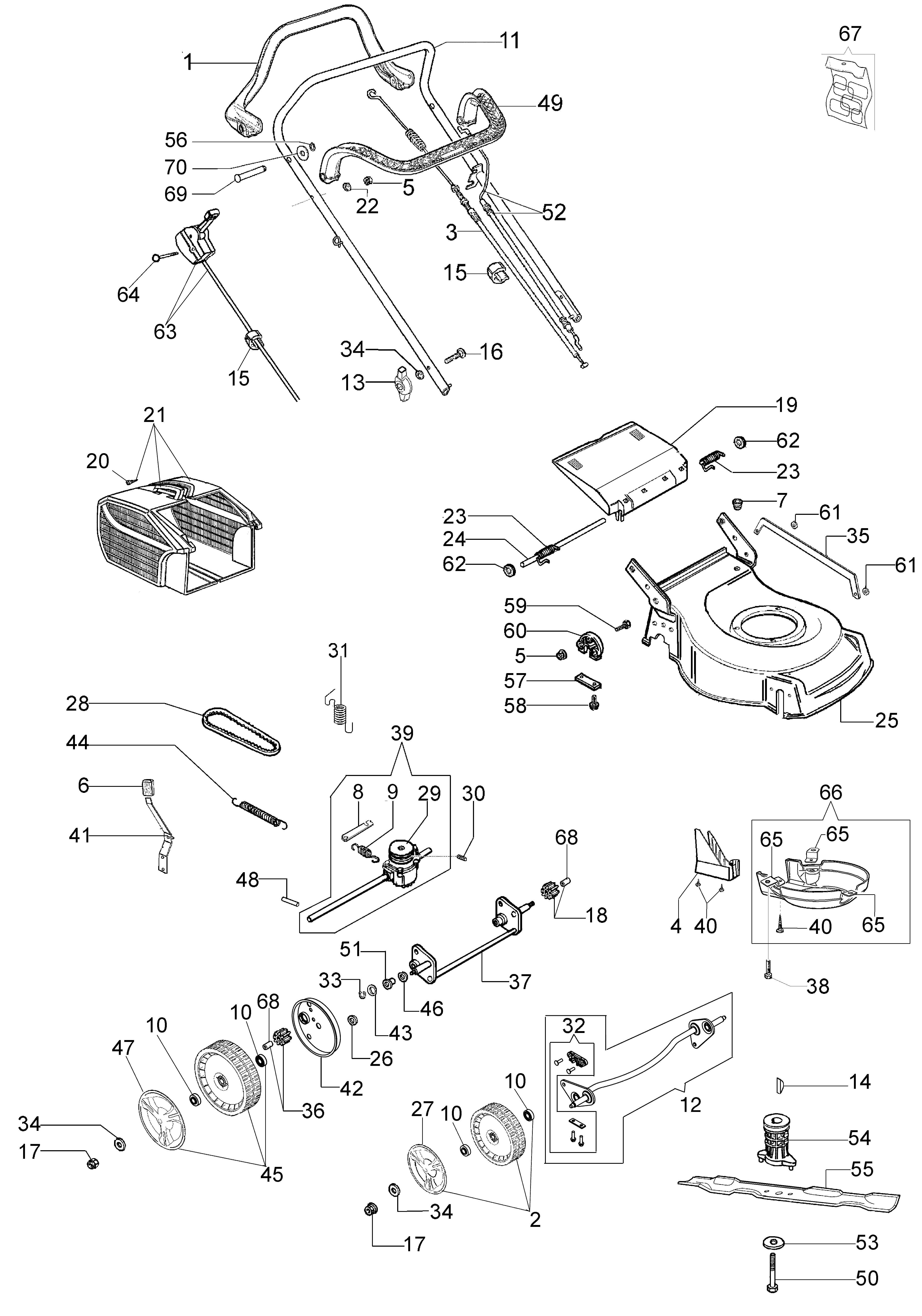 Complete illustrated parts list