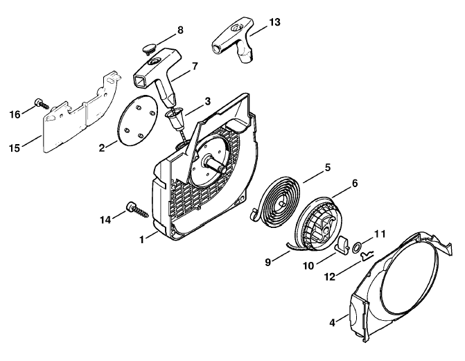 Fan Housing With Rewind Starter