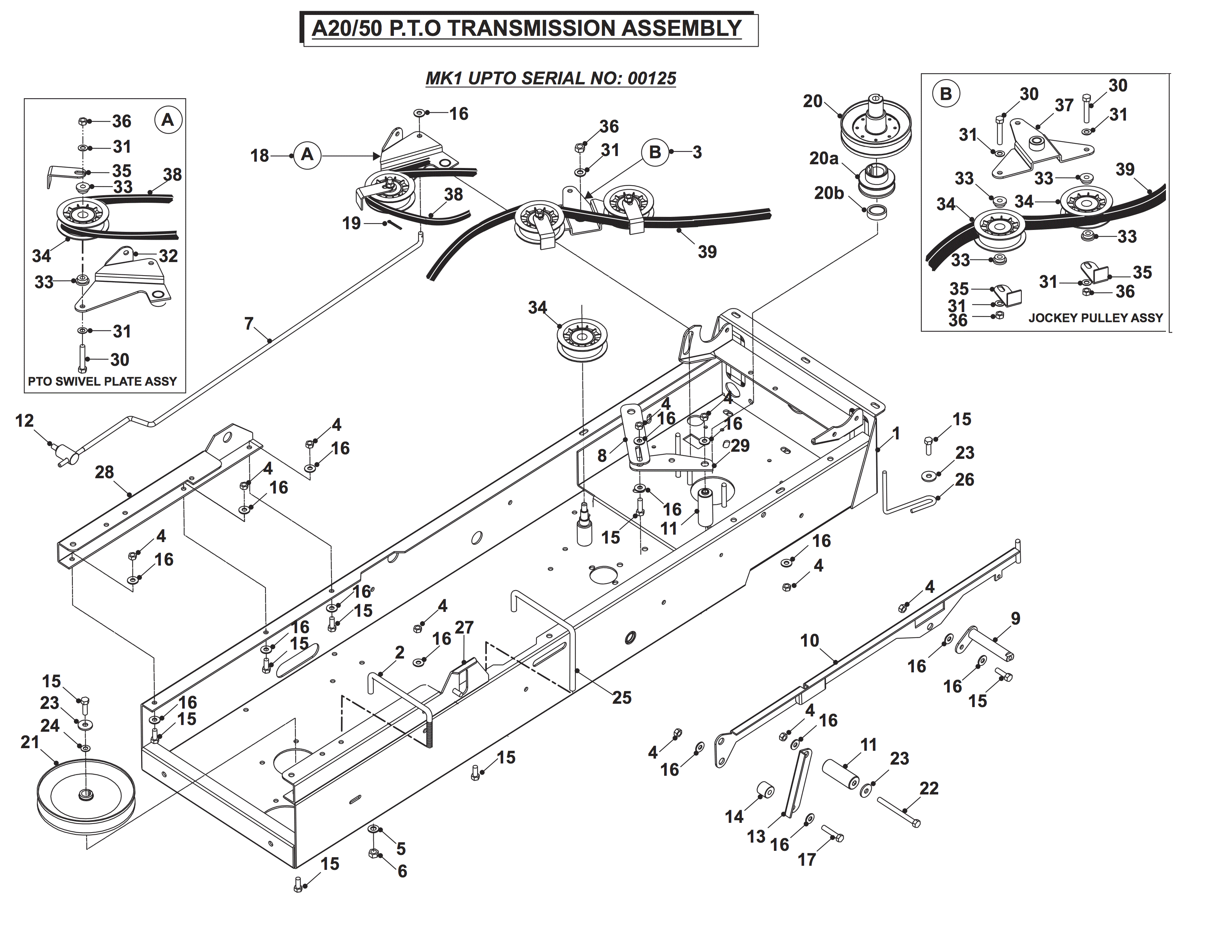 P.T.O. TRANSMISSION ASSEMBLY