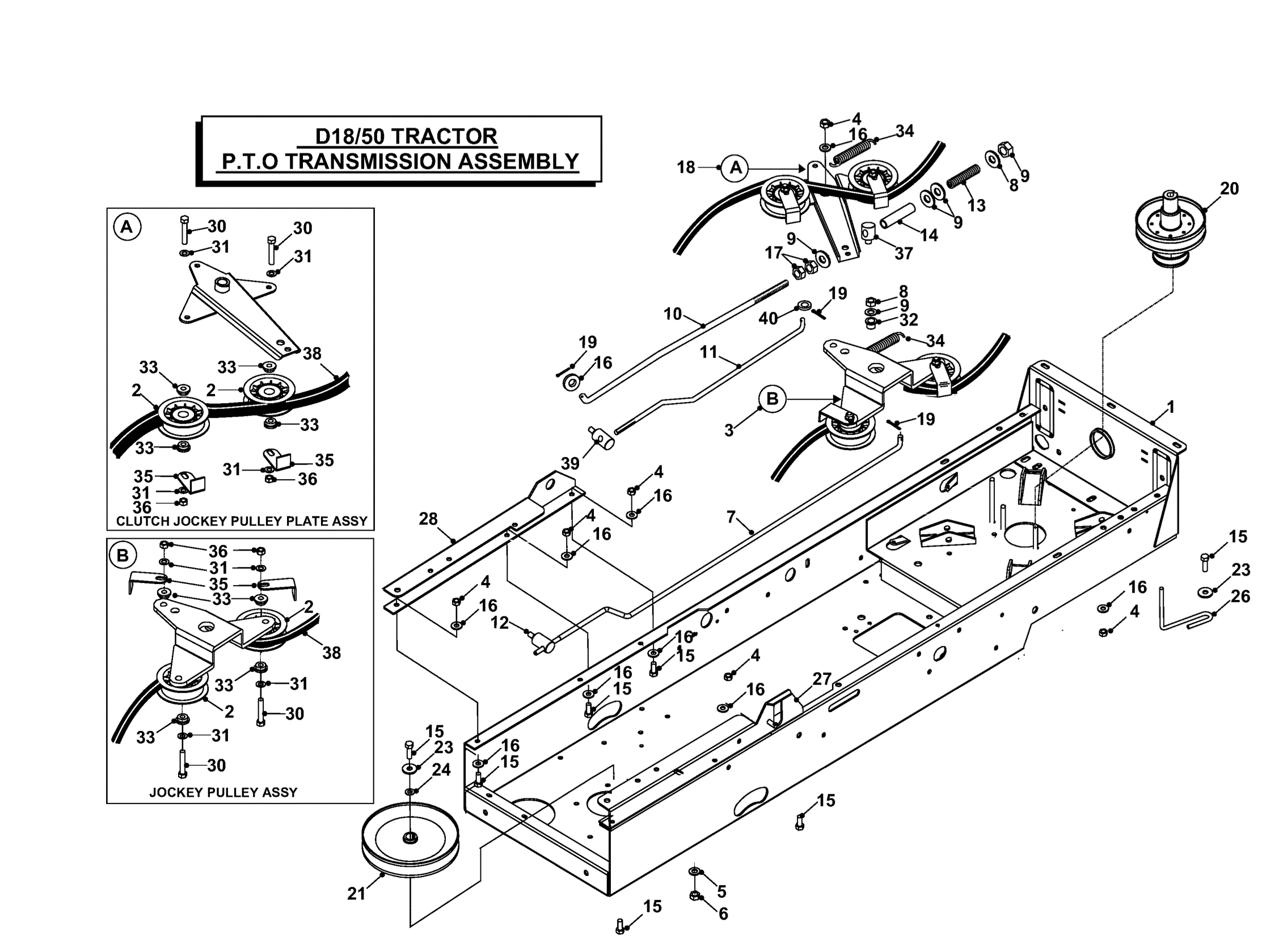 P.T.O. & TRANSMISSION DRIVE ASSEMBLY