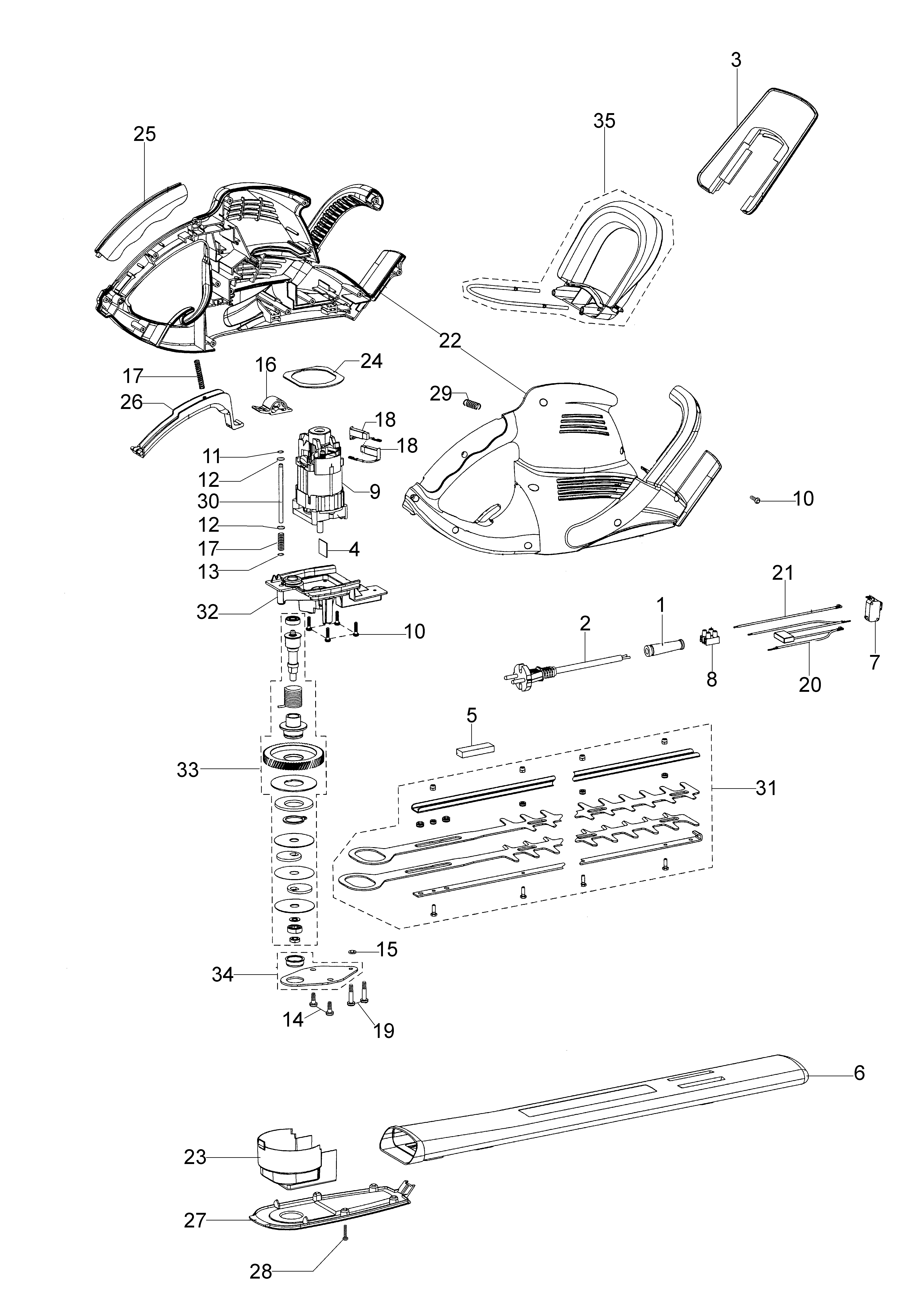 Illustrated parts list