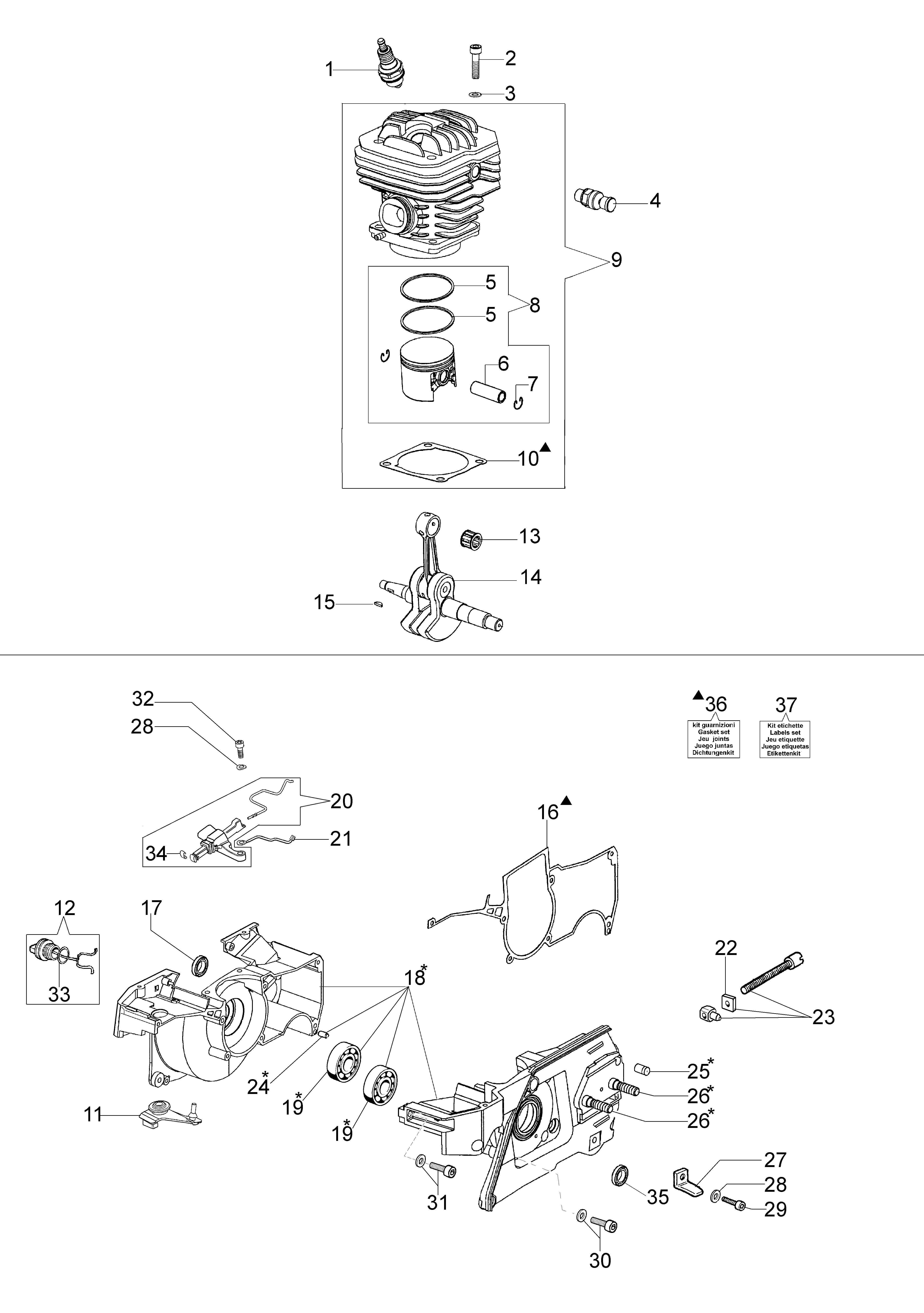 Engine and crankcase